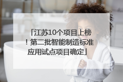 江苏10个项目上榜！第二批智能制造标准应用试点项目确定