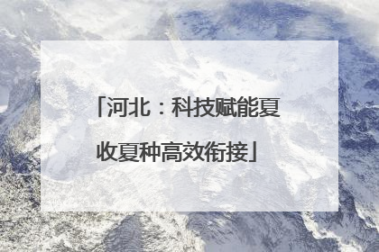 河北：科技赋能夏收夏种高效衔接