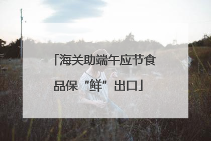 海关助端午应节食品保“鲜”出口