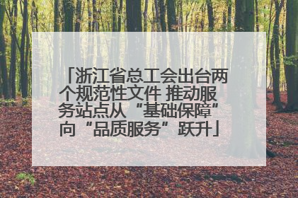 浙江省总工会出台两个规范性文件 推动服务站点从“基础保障”向“品质服务”跃升