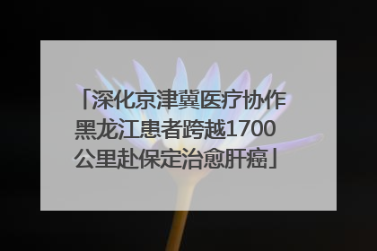 深化京津冀医疗协作 黑龙江患者跨越1700公里赴保定治愈肝癌