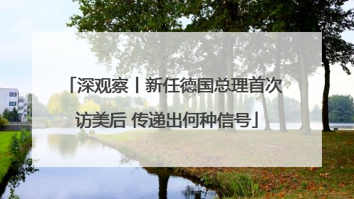 深观察丨新任德国总理首次访美后 传递出何种信号