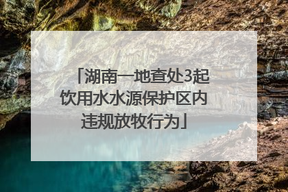 湖南一地查处3起饮用水水源保护区内违规放牧行为