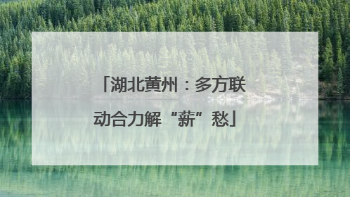 湖北黄州：多方联动合力解“薪”愁