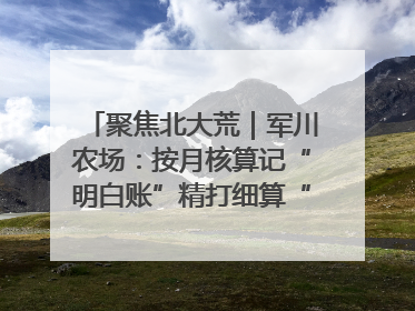 聚焦北大荒｜军川农场：按月核算记“明白账”精打细算“过紧日子”