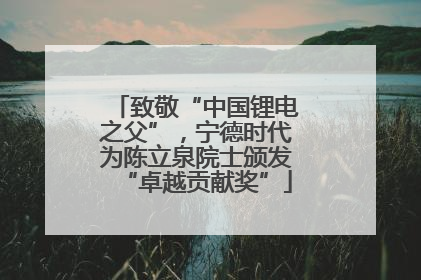 致敬“中国锂电之父”，宁德时代为陈立泉院士颁发“卓越贡献奖”