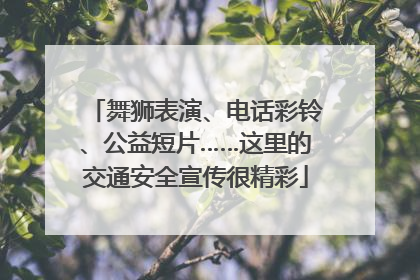 舞狮表演、电话彩铃、公益短片……这里的交通安全宣传很精彩