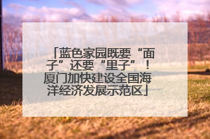 蓝色家园既要“面子”还要“里子”！厦门加快建设全国海洋经济发展示范区