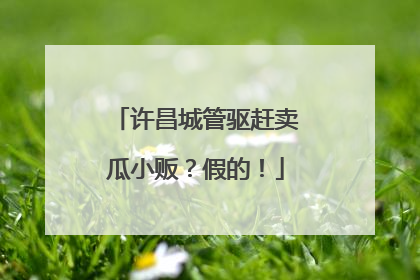 许昌城管驱赶卖瓜小贩？假的！