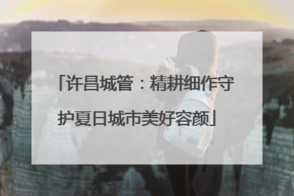 许昌城管：精耕细作守护夏日城市美好容颜