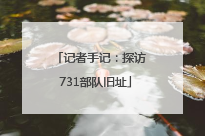 记者手记：探访731部队旧址