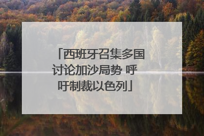 西班牙召集多国讨论加沙局势 呼吁制裁以色列
