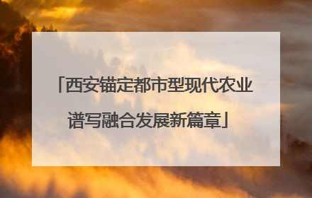 西安锚定都市型现代农业 谱写融合发展新篇章