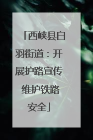 西峡县白羽街道：开展护路宣传 维护铁路安全