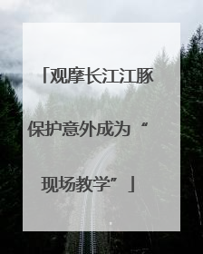 观摩长江江豚保护意外成为“现场教学”