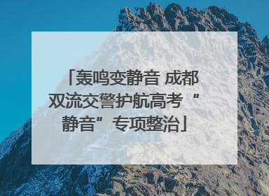 轰鸣变静音 成都双流交警护航高考“静音”专项整治