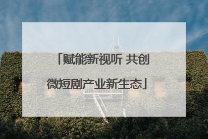 赋能新视听 共创微短剧产业新生态