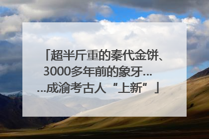 超半斤重的秦代金饼、3000多年前的象牙……成渝考古人“上新”