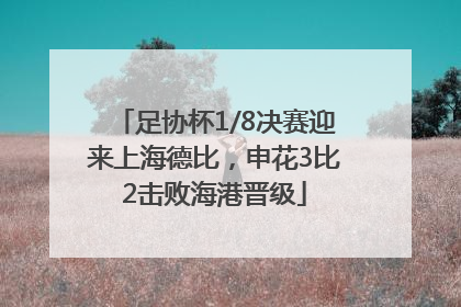 足协杯1/8决赛迎来上海德比，申花3比2击败海港晋级
