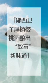 郧西县羊尾镇樱桃酒酿出“致富”新味道