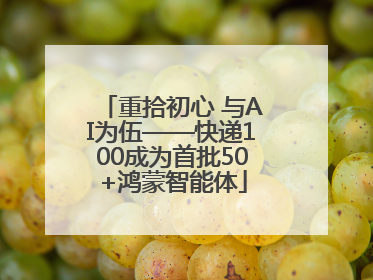 重拾初心 与AI为伍——快递100成为首批50+鸿蒙智能体