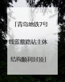 青岛地铁7号线蓝鳌路站主体结构顺利封顶