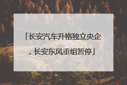 长安汽车升格独立央企，长安东风重组暂停
