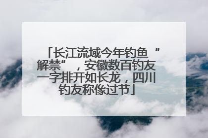 长江流域今年钓鱼“解禁”，安徽数百钓友一字排开如长龙，四川钓友称像过节