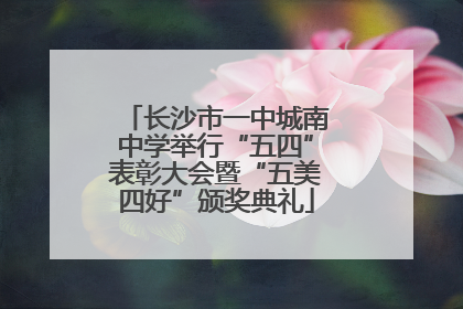长沙市一中城南中学举行“五四”表彰大会暨“五美四好”颁奖典礼