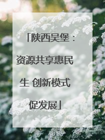 陕西吴堡：资源共享惠民生 创新模式促发展
