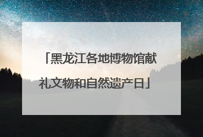 黑龙江各地博物馆献礼文物和自然遗产日