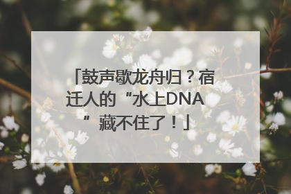 鼓声歇龙舟归？宿迁人的“水上DNA”藏不住了！