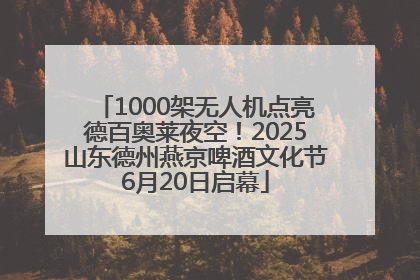 1000架无人机点亮德百奥莱夜空！2025山东德州燕京啤酒文化节6月20日启幕