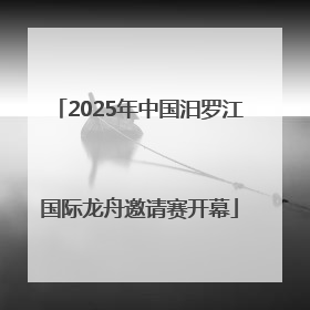 2025年中国汨罗江国际龙舟邀请赛开幕