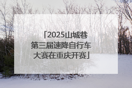 2025山城巷第三届速降自行车大赛在重庆开赛