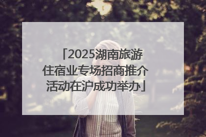 2025湖南旅游住宿业专场招商推介活动在沪成功举办