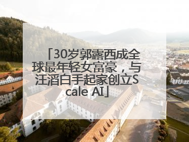 30岁郭露西成全球最年轻女富豪,与汪滔白手起家创立Scale AI