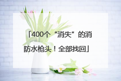 400个“消失”的消防水枪头！全部找回