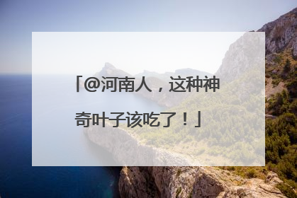 @河南人，这种神奇叶子该吃了！
