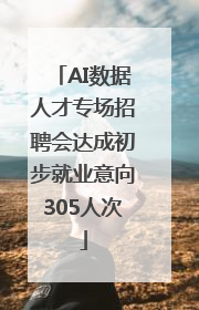 AI数据人才专场招聘会达成初步就业意向305人次