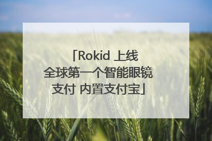 Rokid 上线全球第一个智能眼镜支付 内置支付宝
